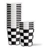 Fast One Checkered Flag Racing 1st Birthday Party Supplies 64 Piece Tableware Set Includes Large 9" Paper Plates Dessert Plates, Cups and Napkins Kit for 16
