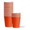 Solid Tomato Orange Birthday Party Tableware Kit For 16 Guests