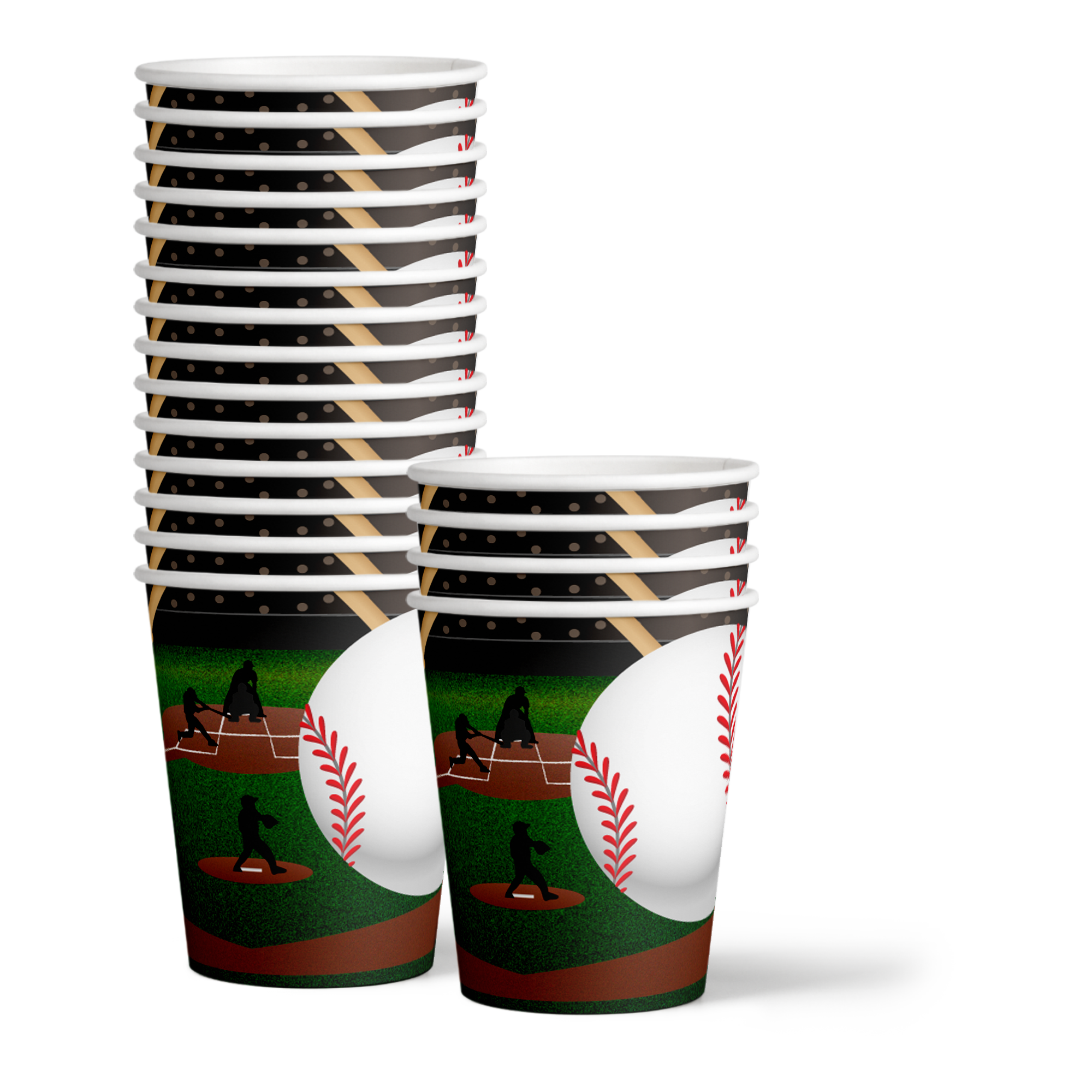 Little Slugger on the Way Baseball Baby Shower Party Supplies 64 Piece Tableware Set Includes Large 9" Paper Plates Dessert Plates, Cups and Napkins Kit for 16