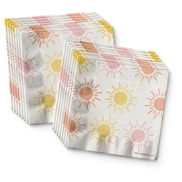 Hello Sunshine Pink Birthday Party Tableware Kit For 16 Guests
