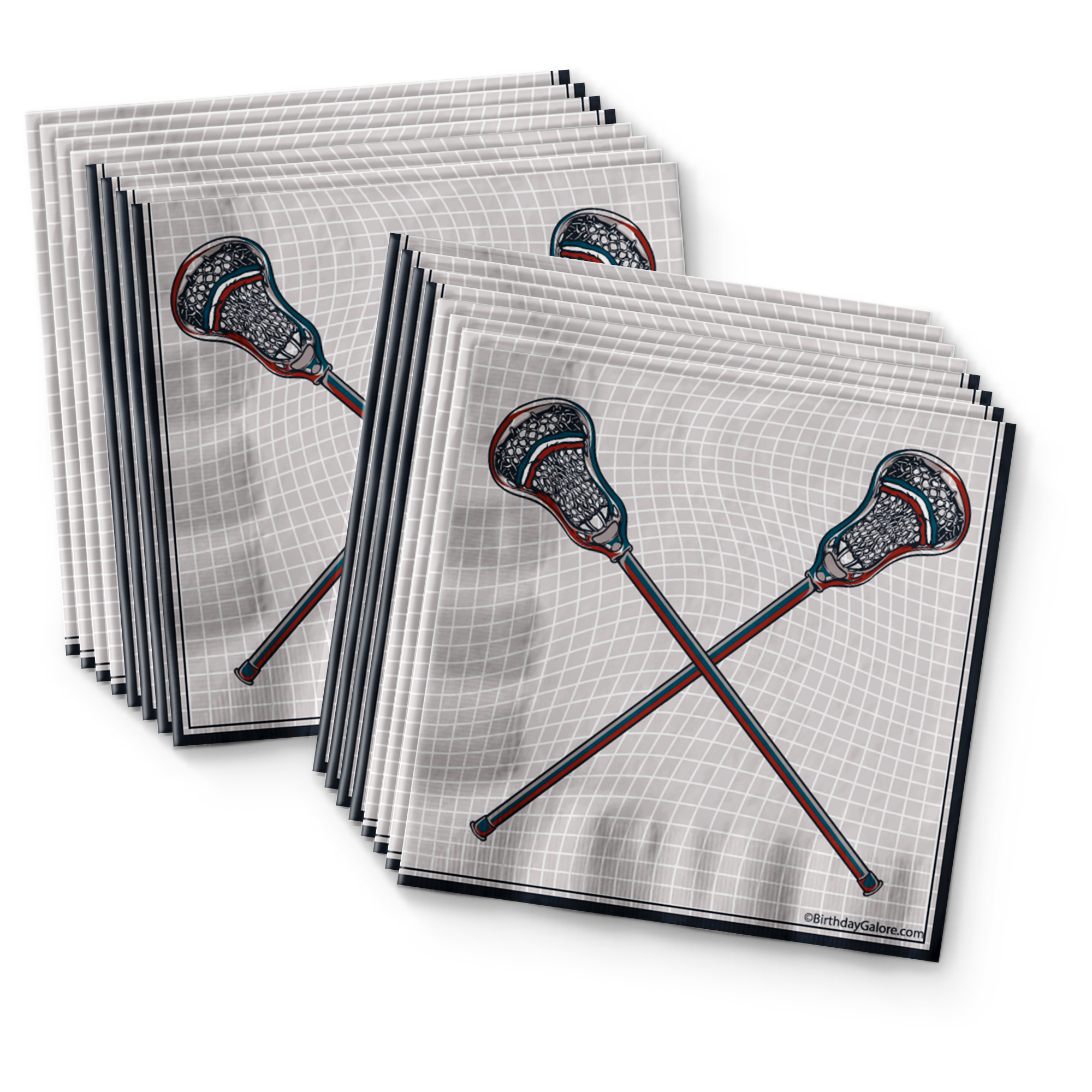 Lacrosse Birthday Party Tableware Kit For 16 Guests