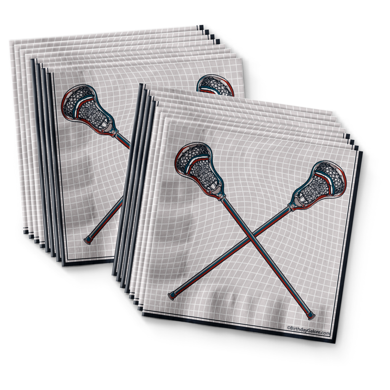 Lacrosse Birthday Party Tableware Kit For 16 Guests