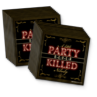 Murder Mystery Birthday Party Tableware Kit For 16 Guests