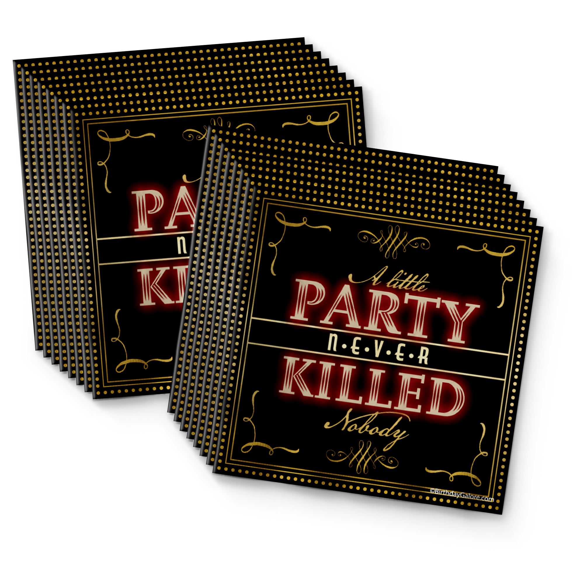 Murder Mystery Birthday Party Tableware Kit For 16 Guests