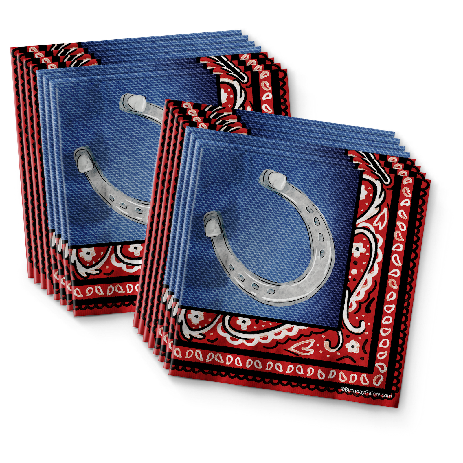 Cowboy Birthday Party Tableware Kit For 16 Guests