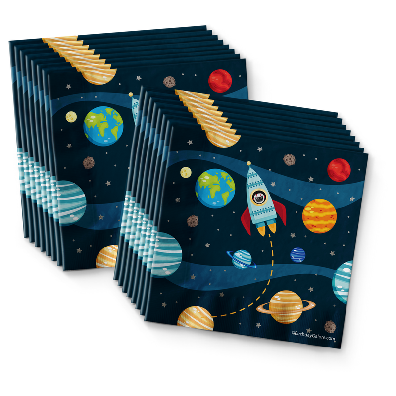 Astronaut Birthday Party Tableware Kit For 16 Guests