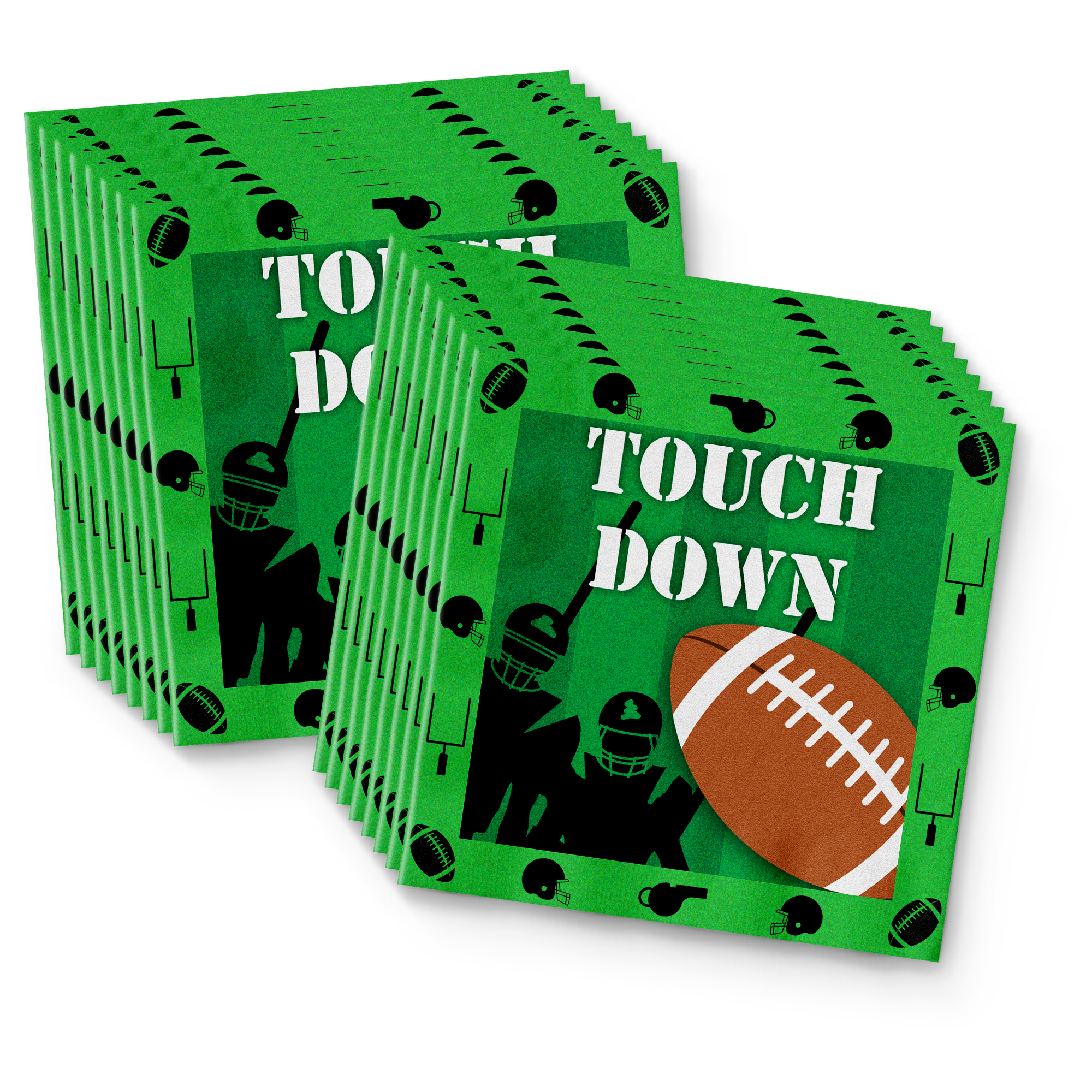First Down Football 1st Birthday Party Tableware Kit For 16 Guests 64 Piece