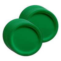 Solid Dark Green Birthday Party Tableware Kit For 16 Guests