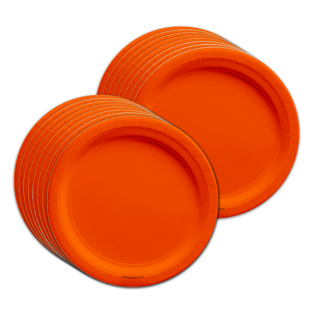 Solid Tomato Orange Birthday Party Tableware Kit For 16 Guests