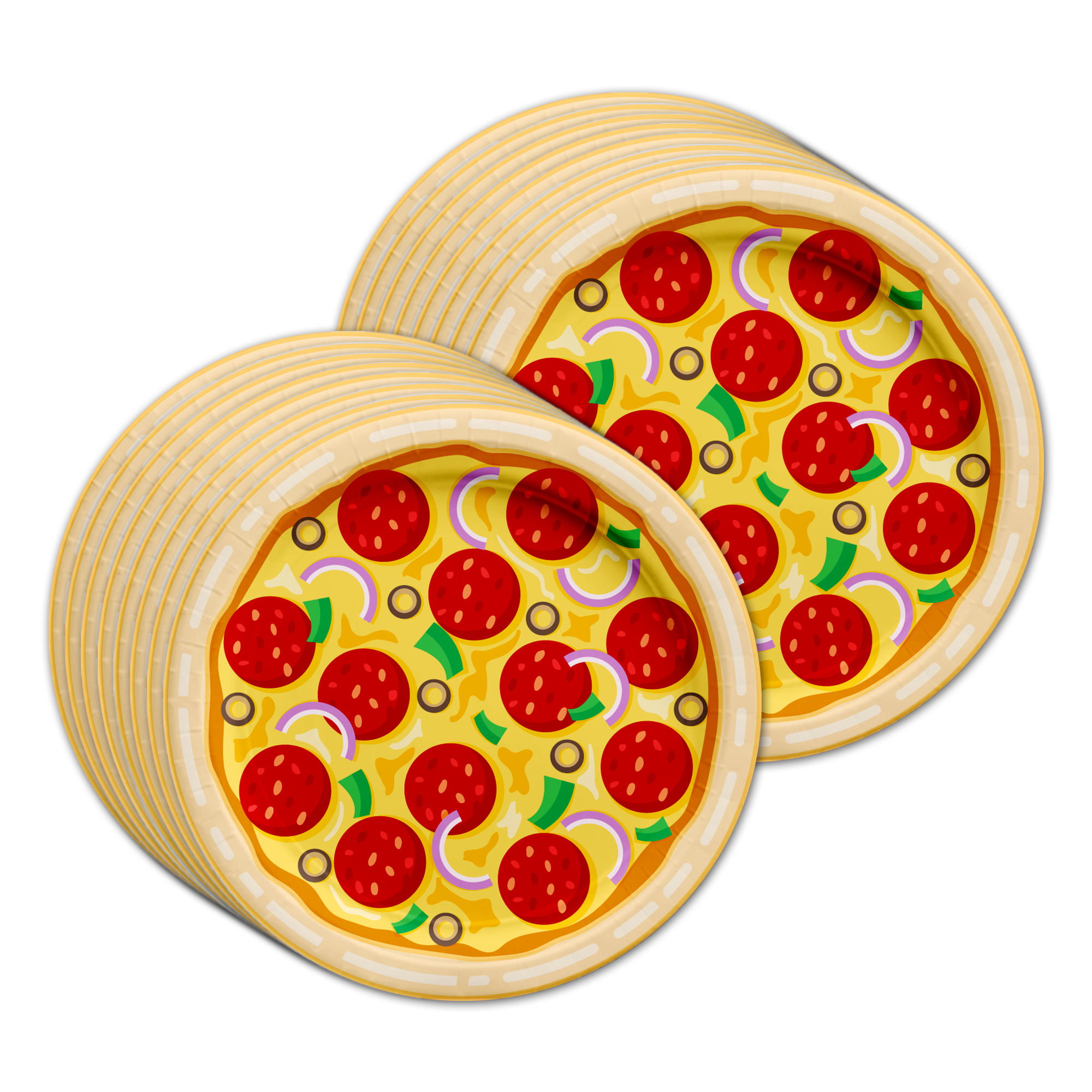 Pizza Birthday Party Tableware Kit For 16 Guests - BirthdayGalore.com