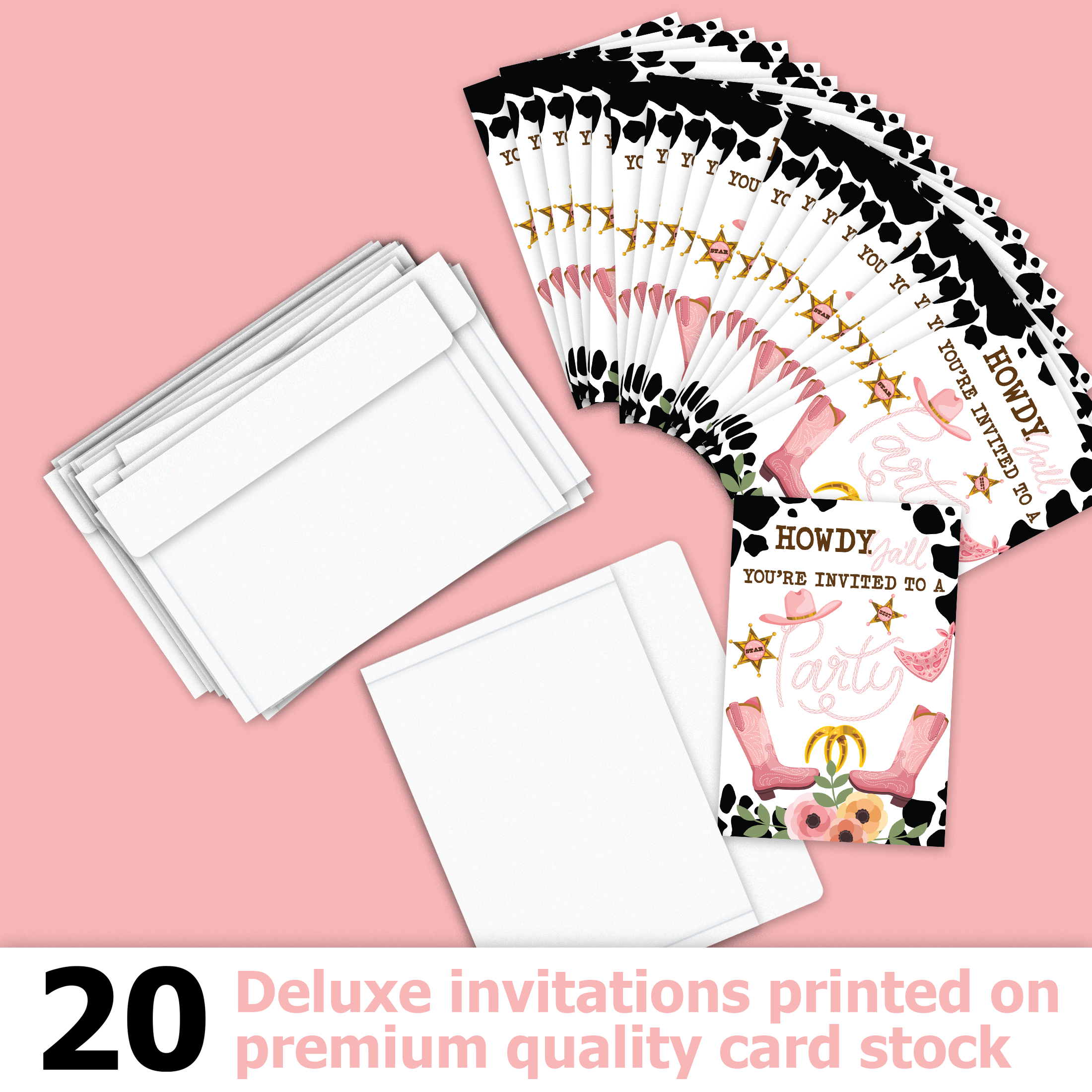 Howdy Y'all Birthday Party Invitations (20)