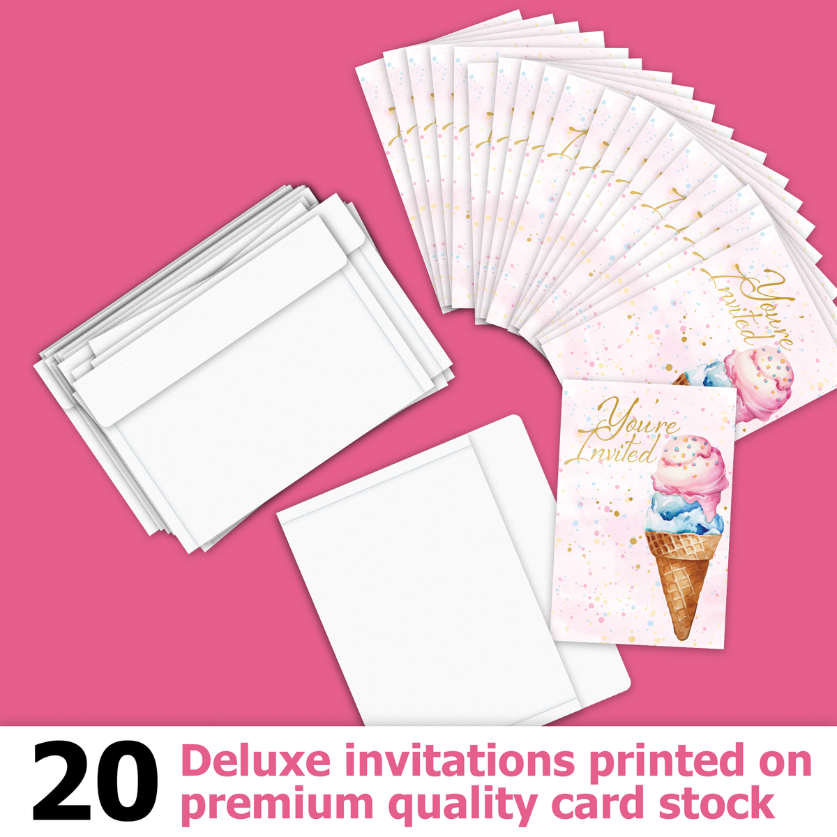 Ice Cream Birthday Party Invitations (20)