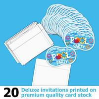 Pool Party Birthday Invitations (20)