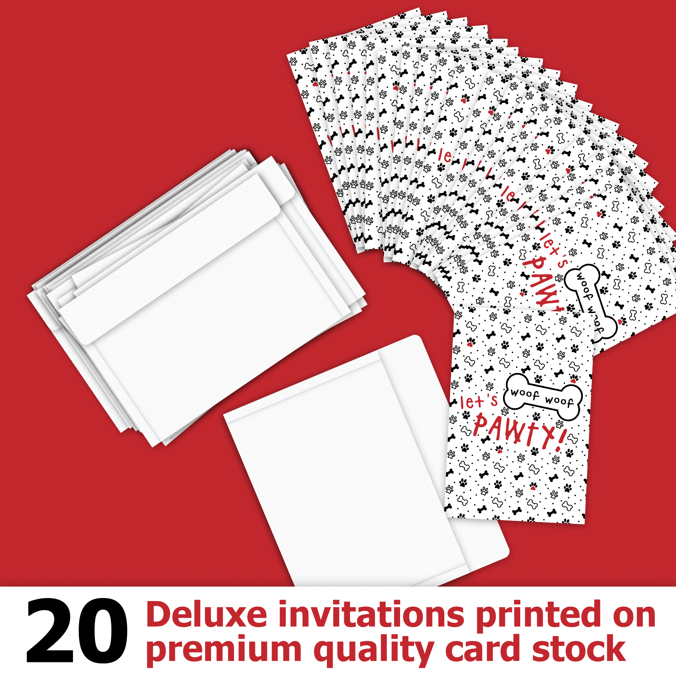 Let's Pawty Birthday Party Invitations (20)