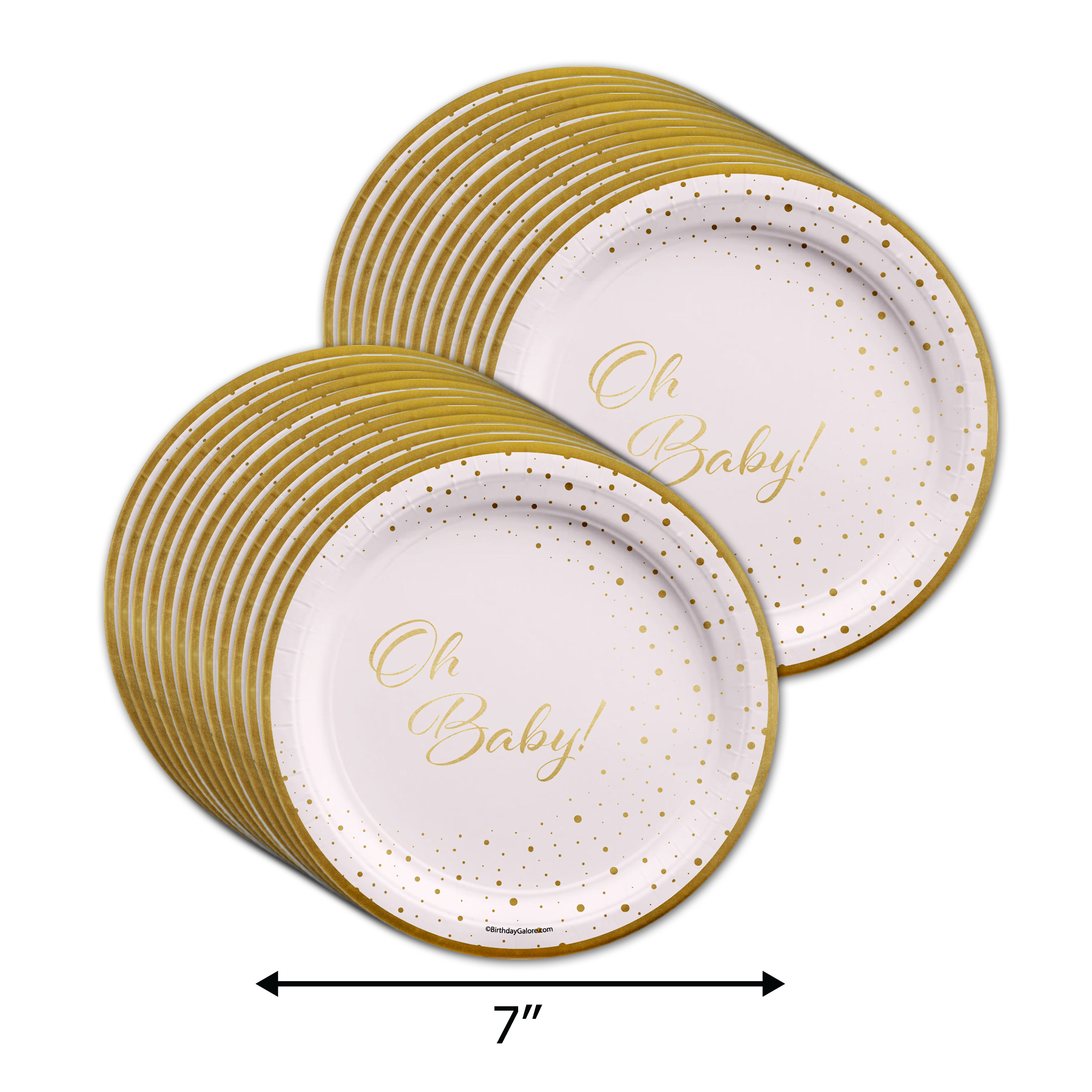 Girl's Baby Shower Tableware Kit For 24 Guests