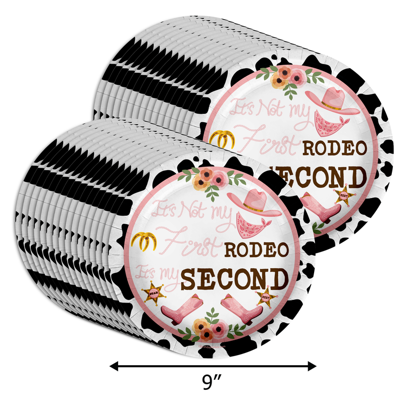 2nd Rodeo 9" Dinner Plates 32 Count