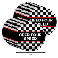 Need Four Speed Racing 4th Birthday Party Supplies Large 9" Paper Plates in Bulk 32 Piece