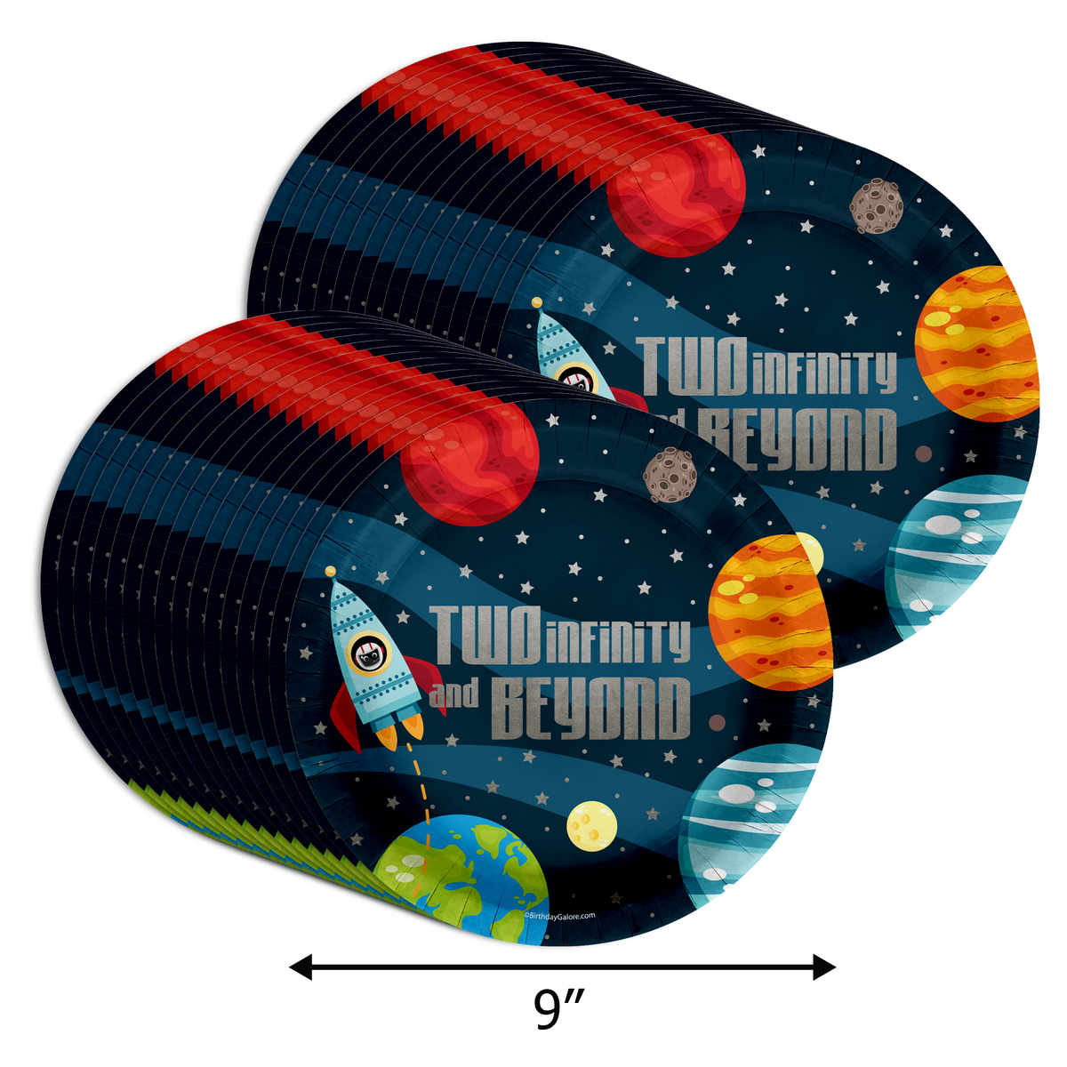 Two Infinity 9" Dinner Plates 32 Count