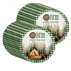 One Happy Camper Boys 1st Birthday Party Supplies Large 9" Paper Plates in Bulk 32 Piece