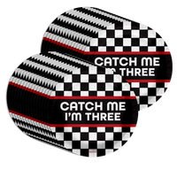 Catch Me I'm Three Racing 3rd Birthday Party Supplies Large 9" Paper Plates in Bulk 32 Piece