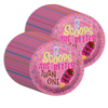 Girls 3rd Birthday Party Supplies - Three Scoops Ice Cream Birthday Paper Plates - Large 9" Paper Plates in Bulk 32 Piece
