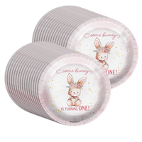 Some Bunny is Turning One First Birthday Party Supplies Large 9" Paper Plates in Bulk 32 Piece