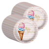 Baby Sprinkles Scoops Ice Cream Baby Shower Party Supplies Large 9" Paper Plates in Bulk 32 Piece