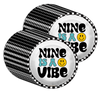 Nine is a Vibe Smiley Face 9th Birthday Party Supplies Large 9" Paper Plates in Bulk 32 Piece