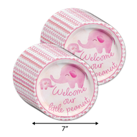 Our Little Peanut Girl Baby Shower Tableware Kit For 24 Guests