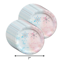 What Will the Little Snowflake Be? Gender Reveal Tableware Kit For 24 Guests