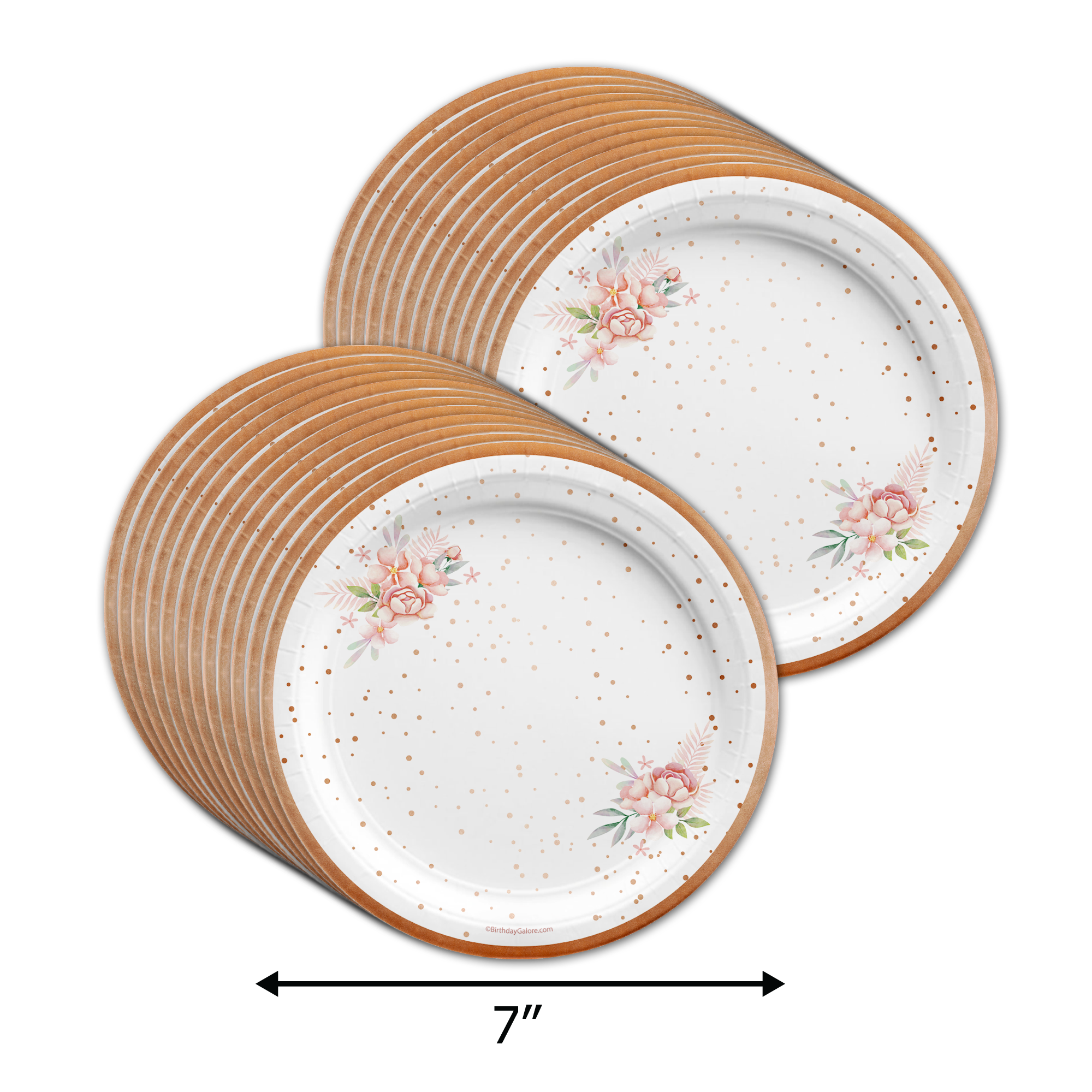 Team Bride Floral Bridal Shower Tableware Kit For 24 Guests