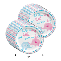 What Will the Little Peanut Be? Gender Reveal Tableware Kit For 24 Guests