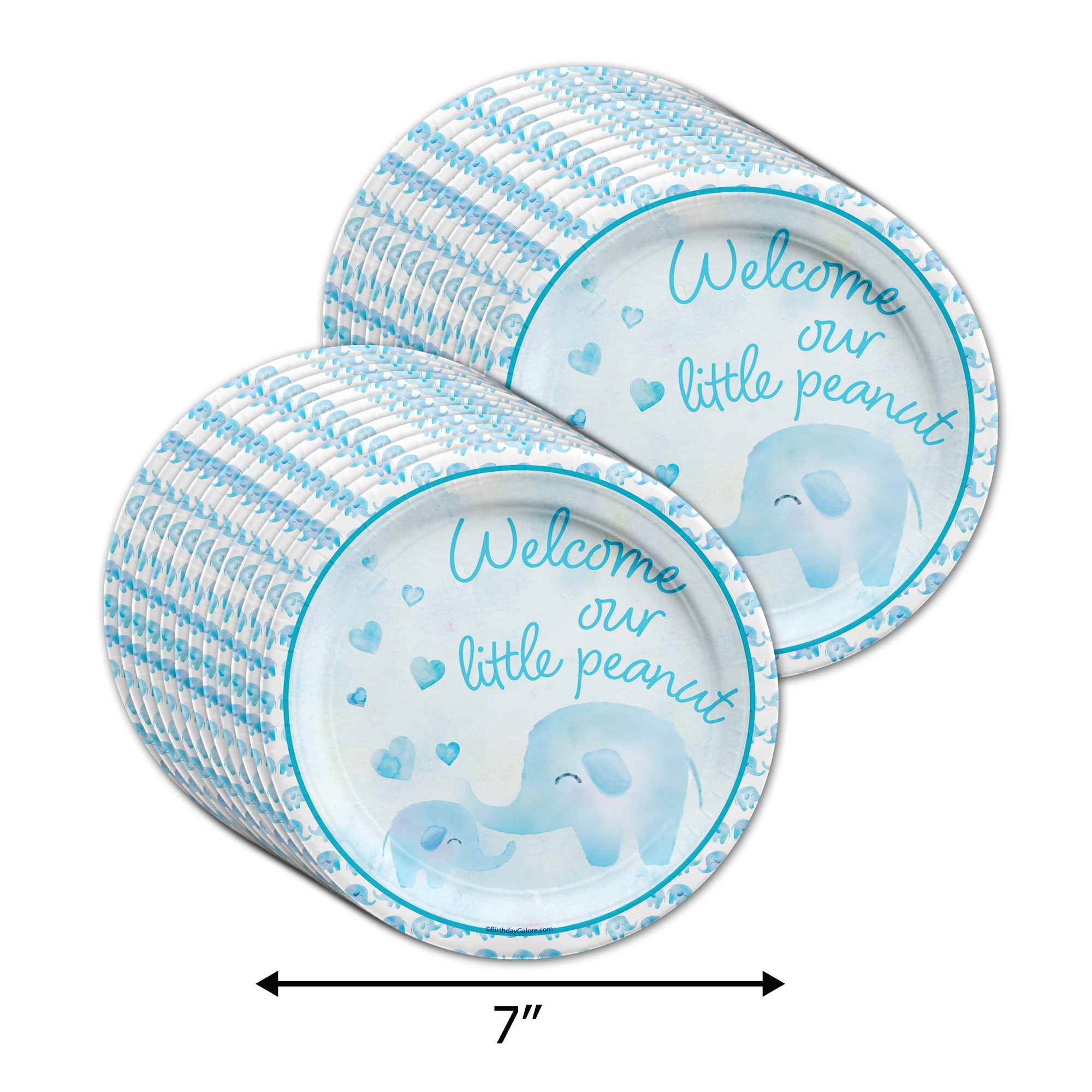 Our Little Peanut Boy Baby Shower Tableware Kit For 24 Guests