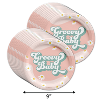 Groovy Baby Baby Shower Tableware Kit For 24 Guests