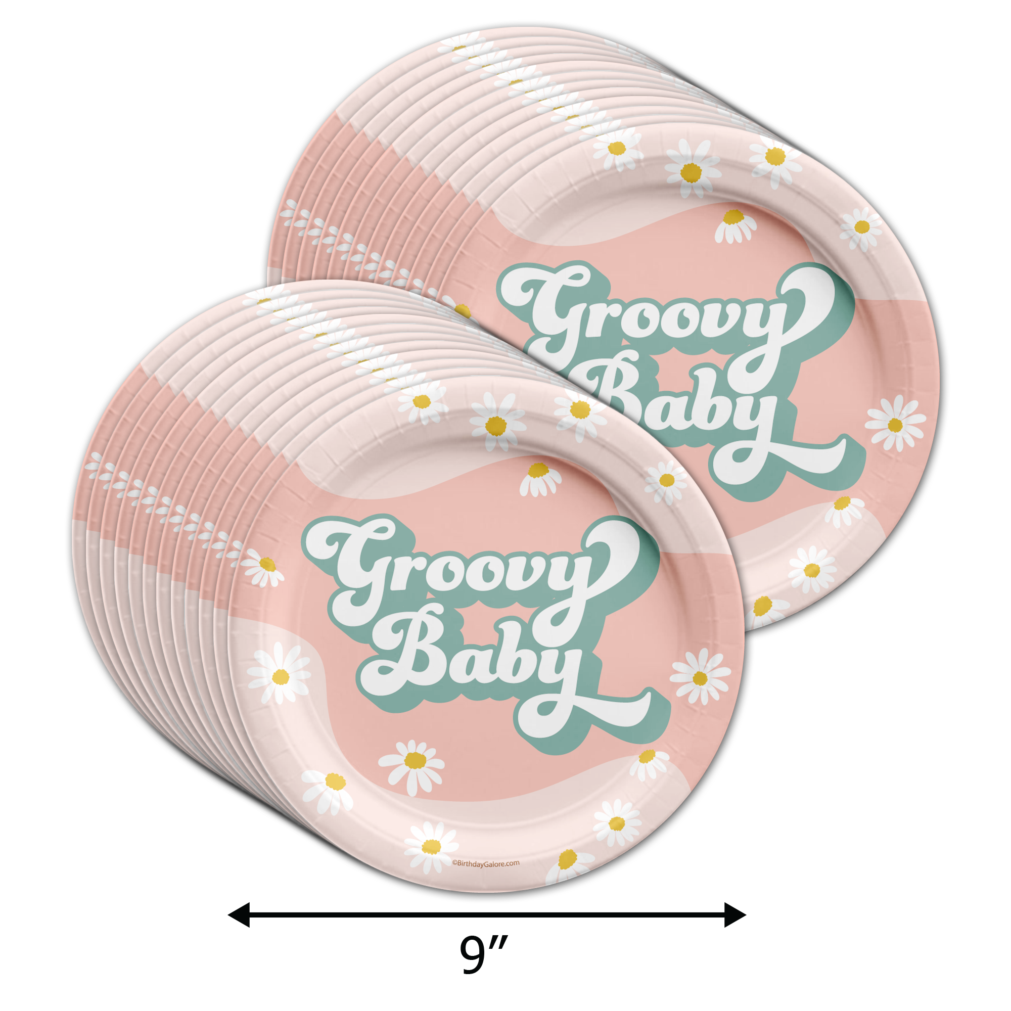Groovy Baby Baby Shower Tableware Kit For 24 Guests