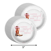 A Little Cowgirl On The Way Pink Bows Baby Shower Party Supplies 64 Piece Tableware Set Includes Large 9" Paper Plates Dessert Plates, Cups and Napkins Kit for 16