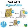 Lemons Kraft Gift Bags Mixed Size Set