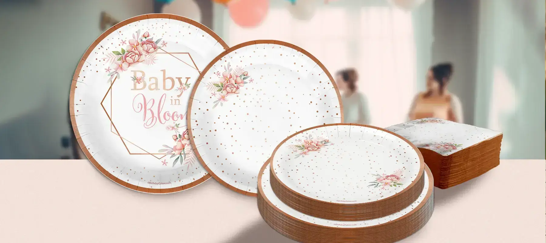 Serves 24 Orange Party Supplies, Disposable Paper Plates, Cups, and Napkins  for Birthday Party, Celebration, Picnic, Summer Event, Baby Shower, Gender