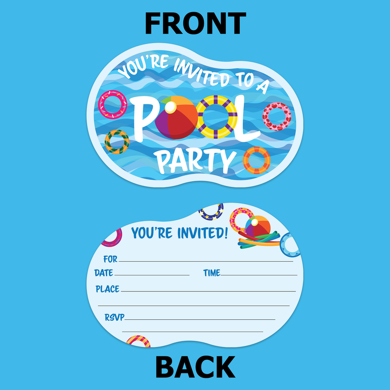 Pool Party Birthday Invitations (20)