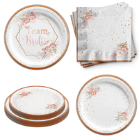 Team Bride Floral Bridal Shower Tableware Kit