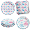 What Will the Little Peanut Be? Gender Reveal Tableware Kit For 24 Guests