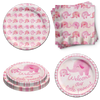 Our Little Peanut Girl Baby Shower Tableware Kit For 24 Guests