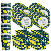 Our Main Squeeze is Turning One Lemon 1st Birthday Party Tableware Kit For 16 Guests