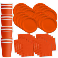 Solid Tomato Orange Birthday Party