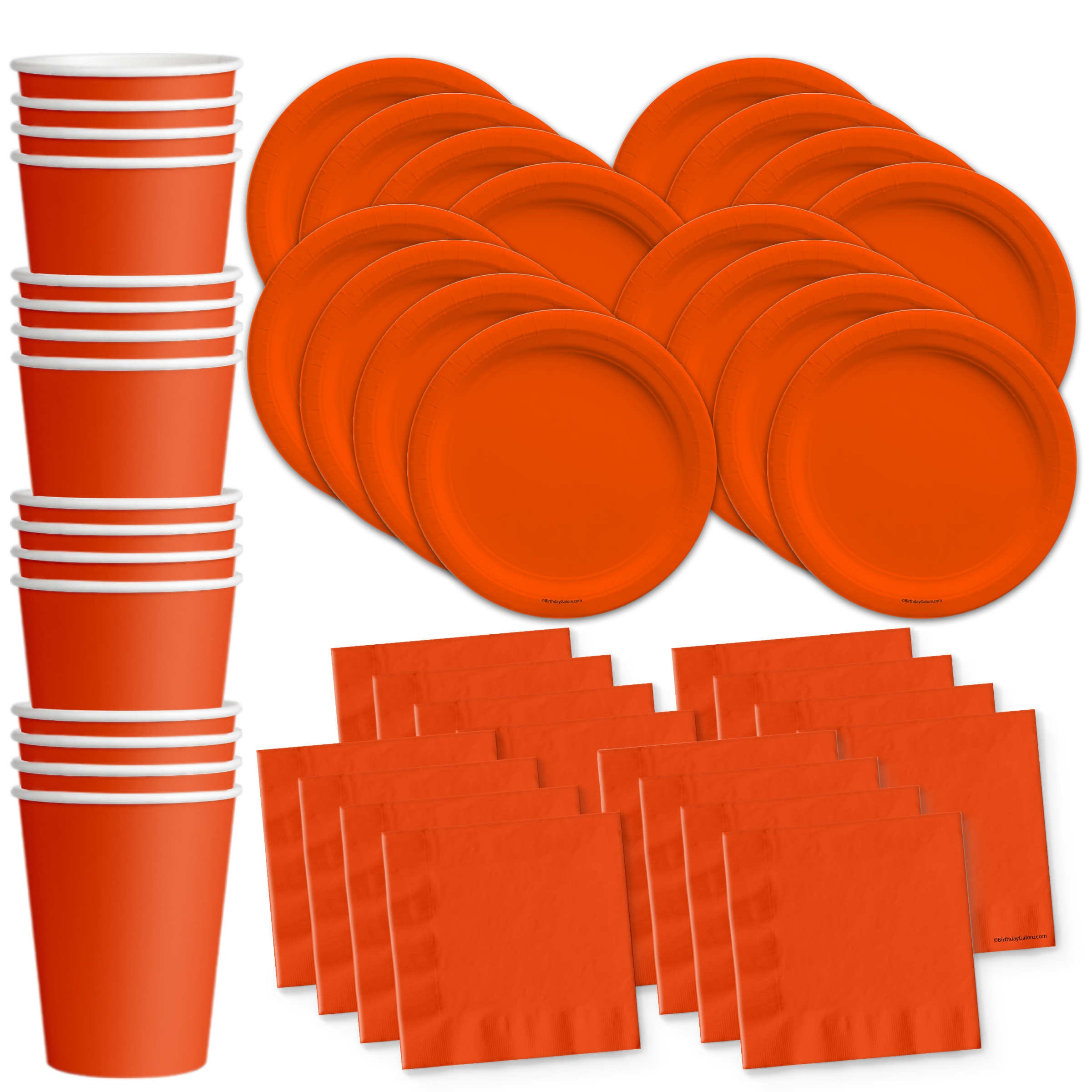 Solid Tomato Orange Birthday Party