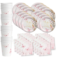 Butterfly Birthday Party Tableware Kit For 16 Guests