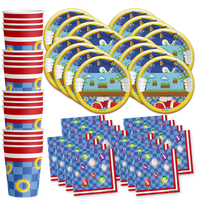 Sonic Birthday Party Tableware Kit For 16 Guests