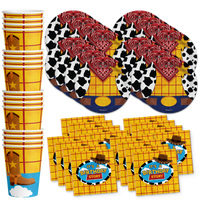 Birthday Story Toy Cowboy Birthday Party Tableware Kit For 16 Guests