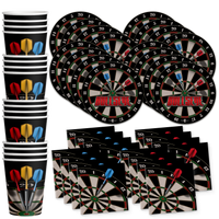 Darts Birthday Party Tableware Kit For 16 Guests