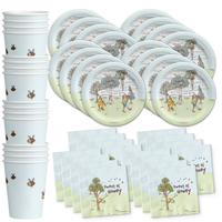 Pooh Birthday Party Tableware Kit For 16 Guests